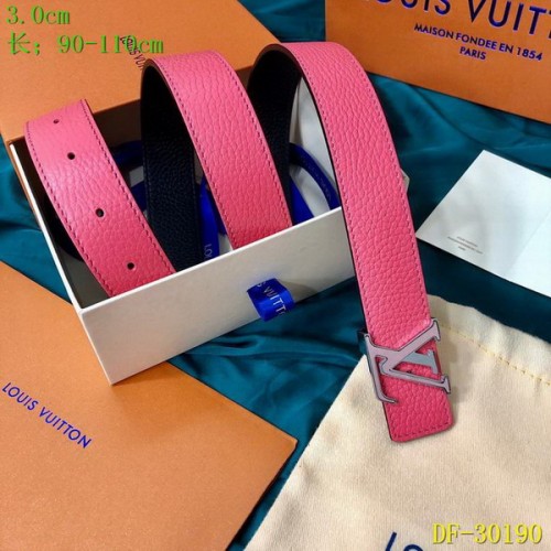 Super Perfect Quality LV Belts(100% Genuine Leather Steel Buckle)-3158