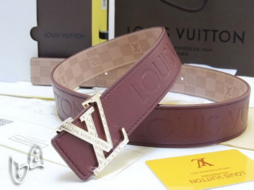 Super Perfect Quality LV Belts(100% Genuine Leather Steel Buckle)-4219