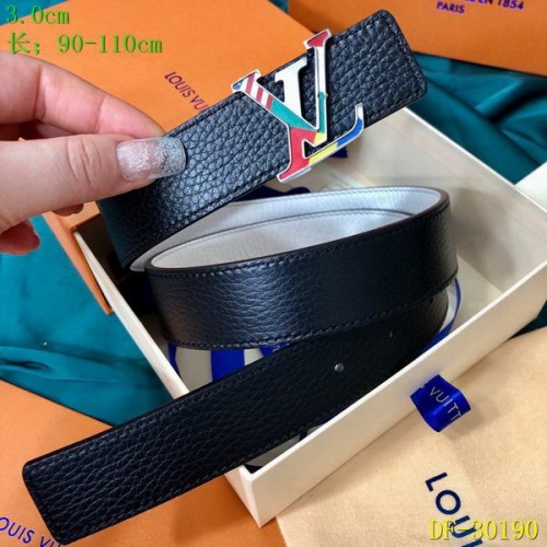 Super Perfect Quality LV Belts(100% Genuine Leather Steel Buckle)-3178