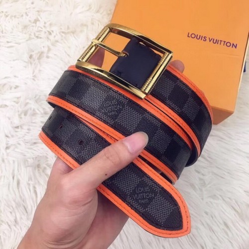 Super Perfect Quality LV Belts(100% Genuine Leather Steel Buckle)-4094