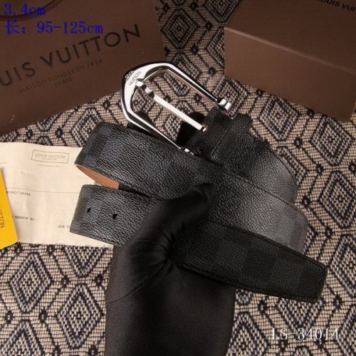 Super Perfect Quality LV Belts(100% Genuine Leather Steel Buckle)-3543