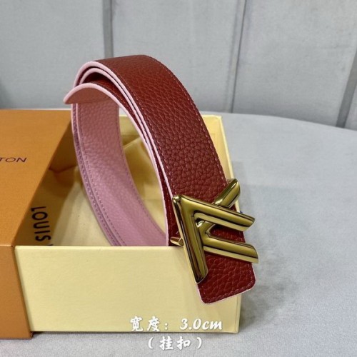 Super Perfect Quality LV Belts(100% Genuine Leather Steel Buckle)-3369