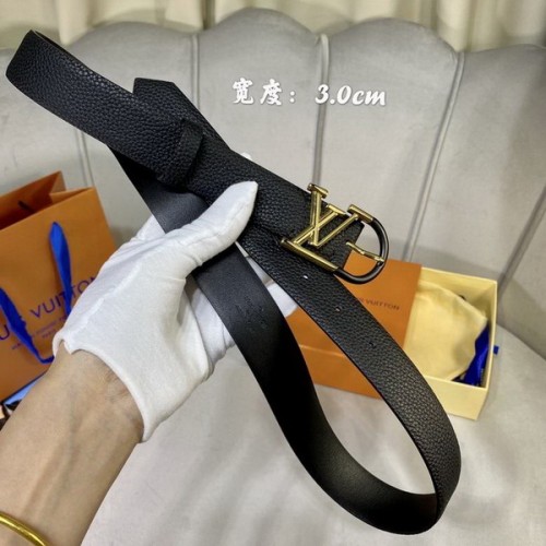 Super Perfect Quality LV Belts(100% Genuine Leather Steel Buckle)-3305