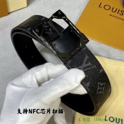 Super Perfect Quality LV Belts(100% Genuine Leather Steel Buckle)-4045