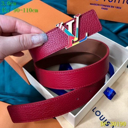 Super Perfect Quality LV Belts(100% Genuine Leather Steel Buckle)-3166
