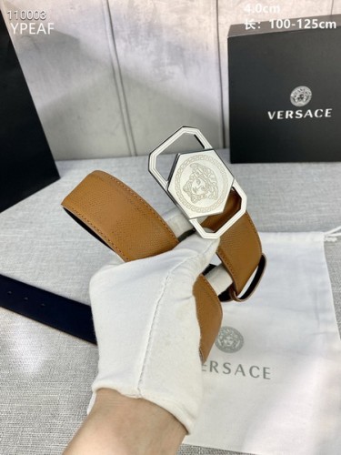 Super Perfect Quality Versace Belts(100% Genuine Leather,Steel Buckle)-933