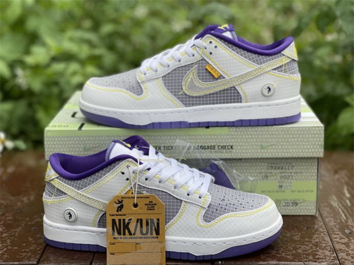 Authentic Union x Nike Dunk Low Purple Yellow