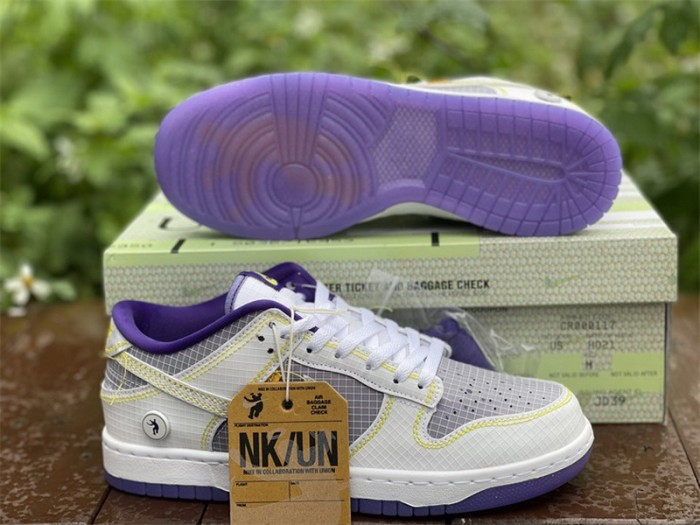 Authentic Union x Nike Dunk Low Purple Yellow