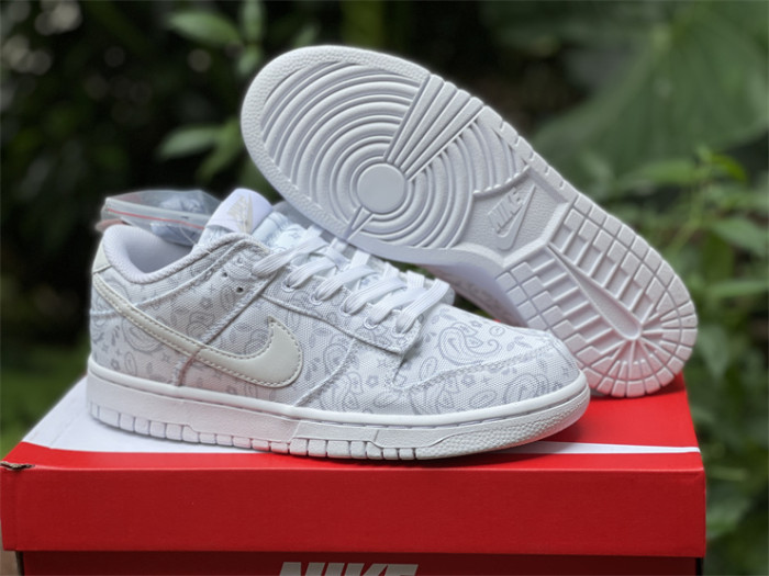 Authentic Nike Dunk Low “White Paisley”