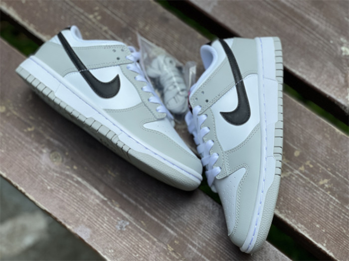 Authentic Nike Dunk Low White Grey