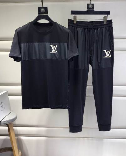 LV short sleeve men suit-157(M-XXXL)