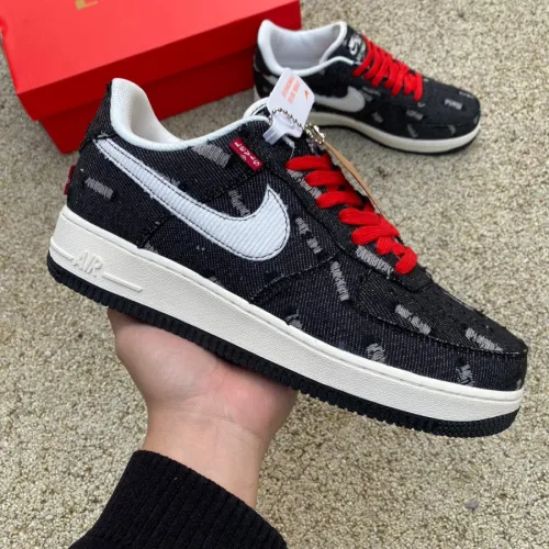 Authentic Levi's x Nike Air Force 1 Denim Black