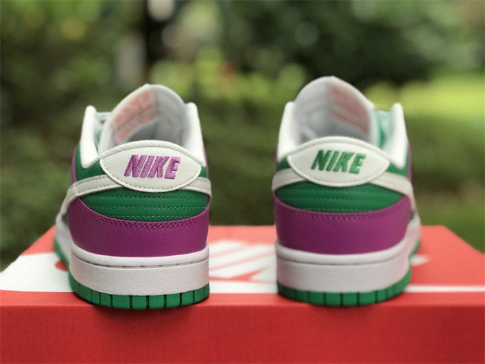 Authentic Nike Dunk Low Purple Green
