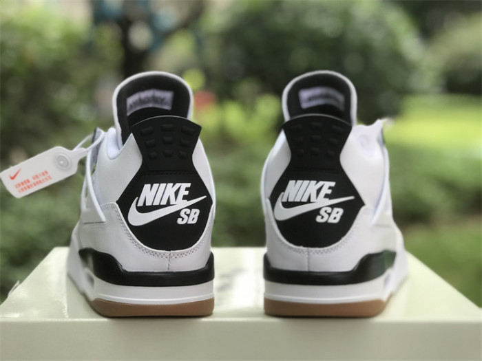 Authentic Nike SB x Air Jordan 4 White Black