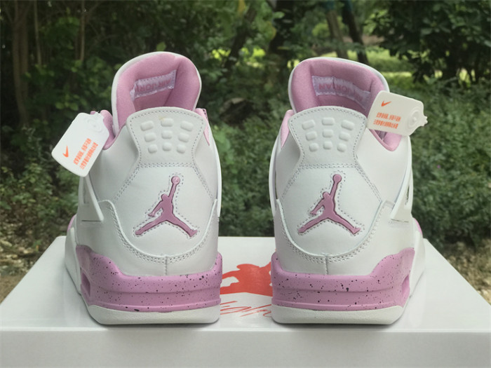 Authentic Air Jordan 4 White Pink