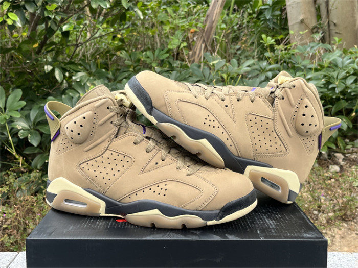 Authentic Air Jordan 6 Gore-Tex “Brown Kelp”