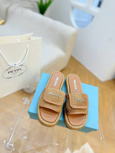 Prada women slippers 1：1 quality-076