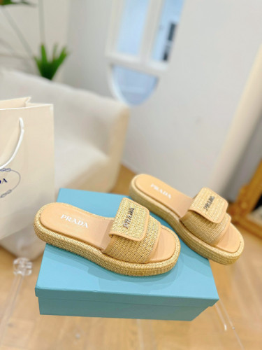 Prada women slippers 1：1 quality-072