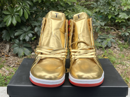 Trump High Top Gold Shoes