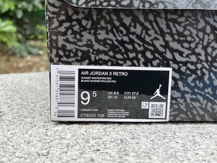 Authentic Air Jordan 3 “Cement Grey”
