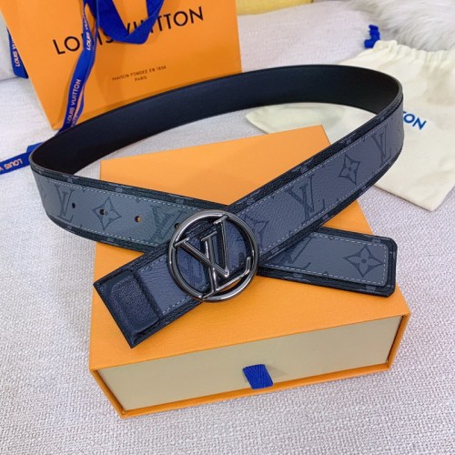 Super Perfect Quality LV Belts(100% Genuine Leather Steel Buckle)-4531