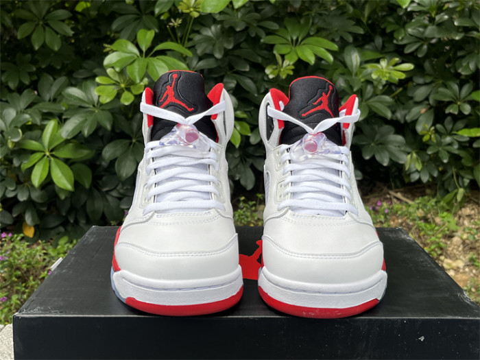 Authentic  Air Jordan 5 Fire Red “Black Tongue”   2025