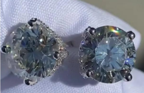 Classic Round Brilliant Cut Stud Earrings
