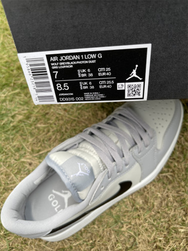 Authentic Air Jordan 1 Low Golf “Wolf Grey”