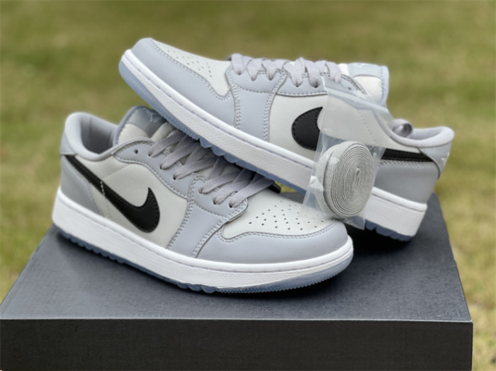 Authentic Air Jordan 1 Low Golf “Wolf Grey”