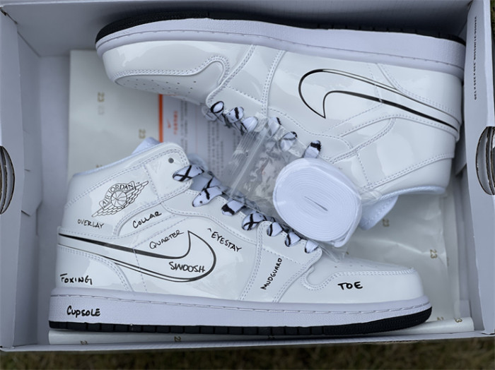 Authentic Air Jordan 1 Mid “Schematic”