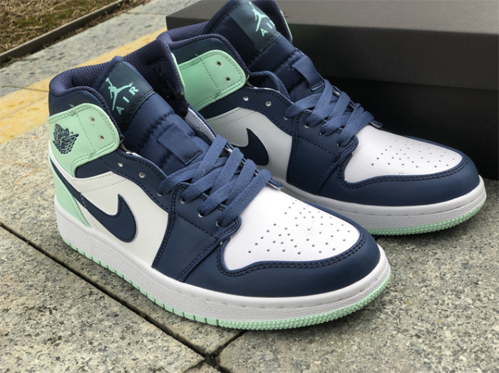 Authentic Air Jordan 1 Mid “Blue Mint”