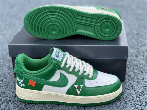 Authentic LV X Nike Air Force 1 White Green