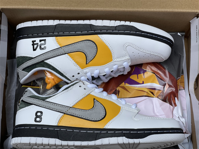 Authentic Nike SB Dunk Low Pro Kobe White YeLLOW