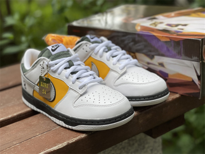 Authentic Nike SB Dunk Low Pro Kobe White YeLLOW