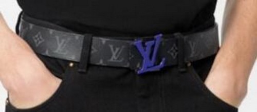 Super Perfect Quality LV Belts(100% Genuine Leather Steel Buckle)-4457