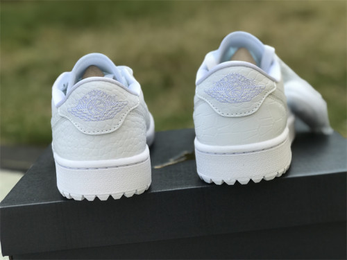 Authentic Air Jordan 1 Low Golf “White Croc”