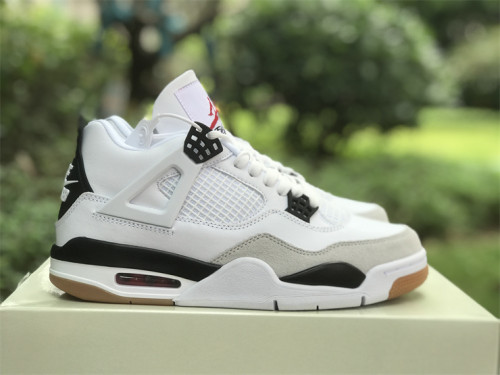 Authentic Nike SB x Air Jordan 4 White Black