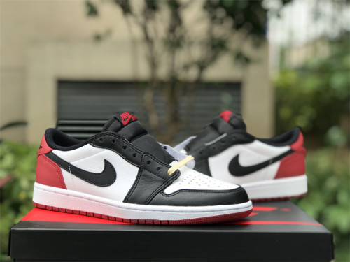 Authentic Air Jordan 1 Low “Black Toe”