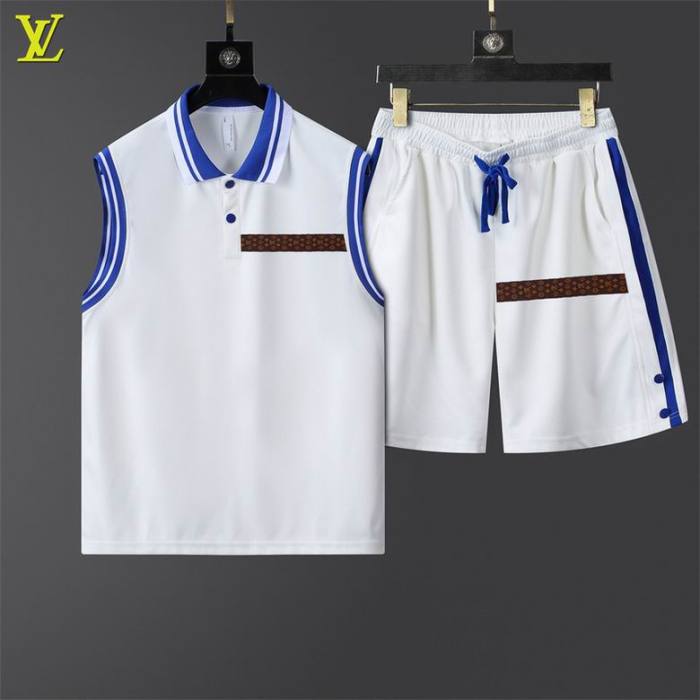 LV short sleeve men suit-243(M-XXXL)