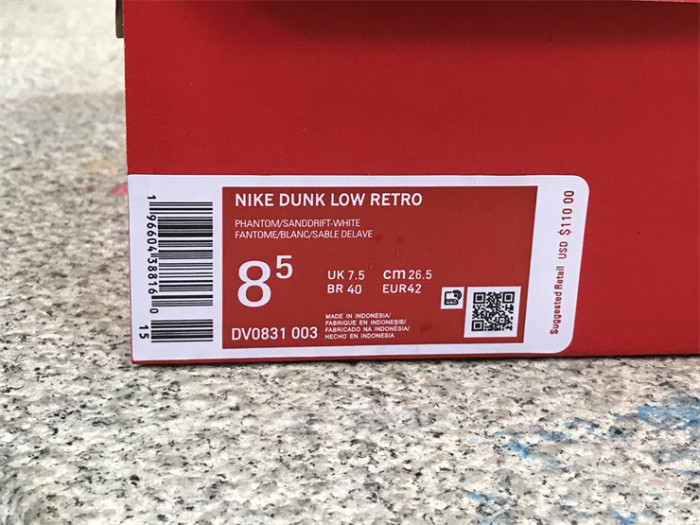 Authentic Nike Dunk Low DV0831-003