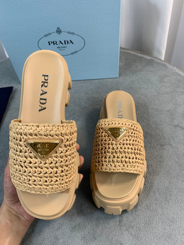 Prada women slippers 1：1 quality-035