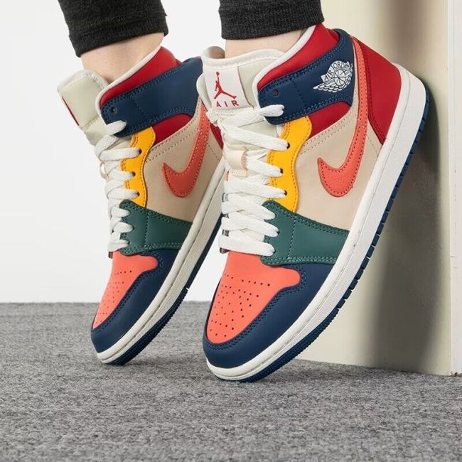 Authentic Air Jordan 1 Mid Se “Multi-Color”