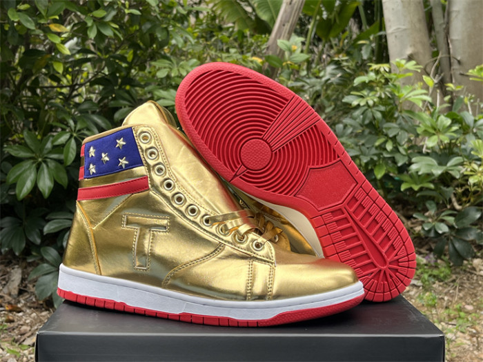 Trump High Top Gold Shoes