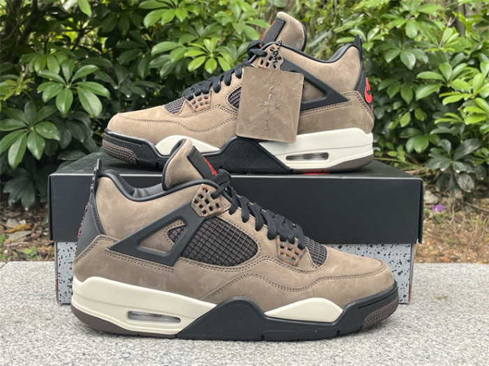 Authentic Travis Scott x Air Jordan 4 Dark Mocha