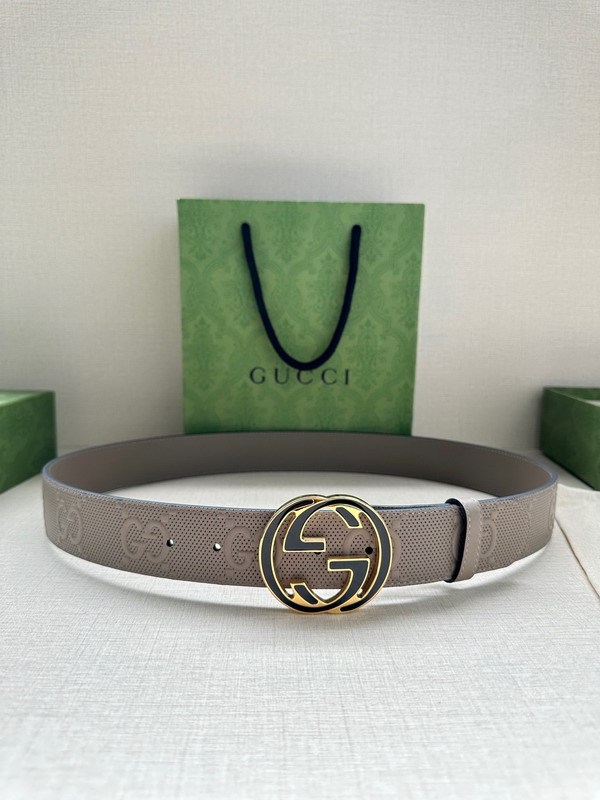 Super Perfect Quality G Belts(100% Genuine Leather,steel Buckle)-4515
