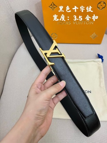 Super Perfect Quality LV Belts(100% Genuine Leather Steel Buckle)-4566