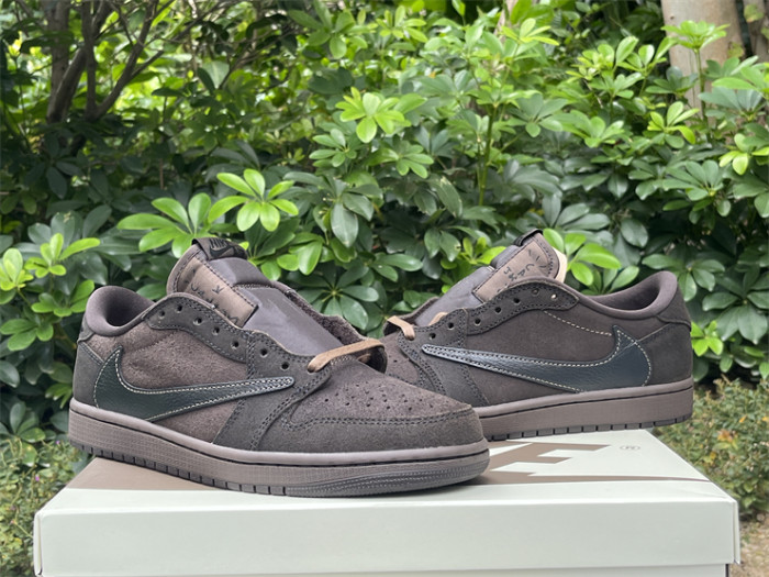 Authentic Travis Scott x Air Jordan 1 Low OG “Velvet Brown”