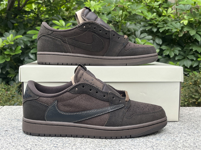 Authentic Travis Scott x Air Jordan 1 Low OG “Velvet Brown”