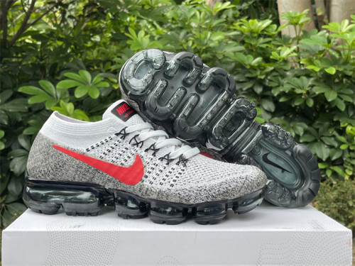 Authentic Nike Air VaporMax Platinum Red Black