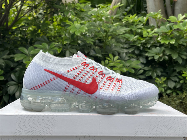 Authentic Nike Air VaporMax OG Pure Platinum University Red